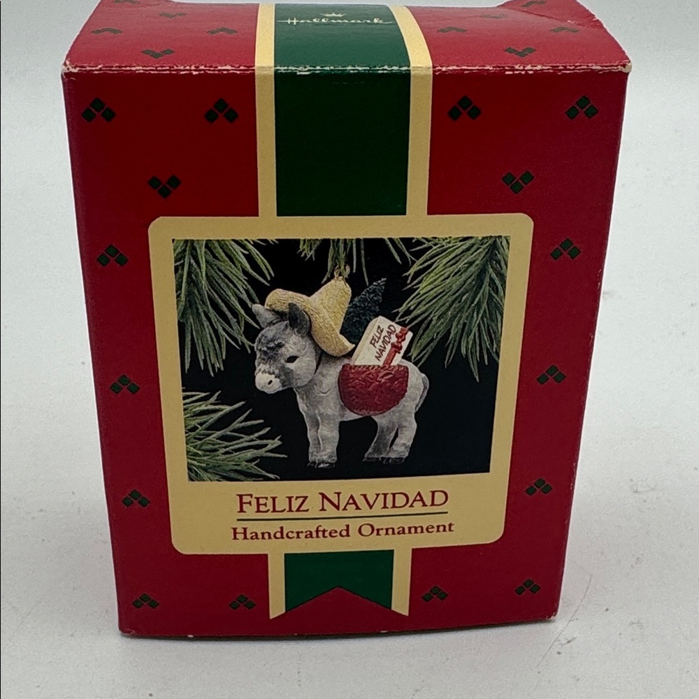 Hallmark Keepsake Ornament Feliz Navidad Handcrafted Ornament 1988